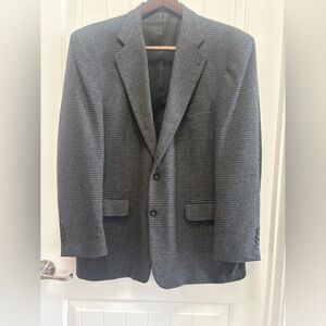 John Ashford Men's Charcoal Checkered Jacket